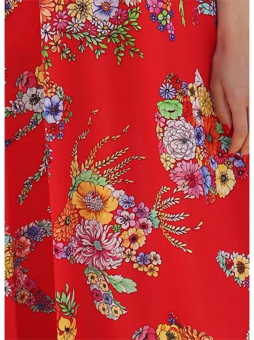 Vestito jersey rosso Laboratorio Capri | TRAGARADRESSFIORIPESCIROSSO